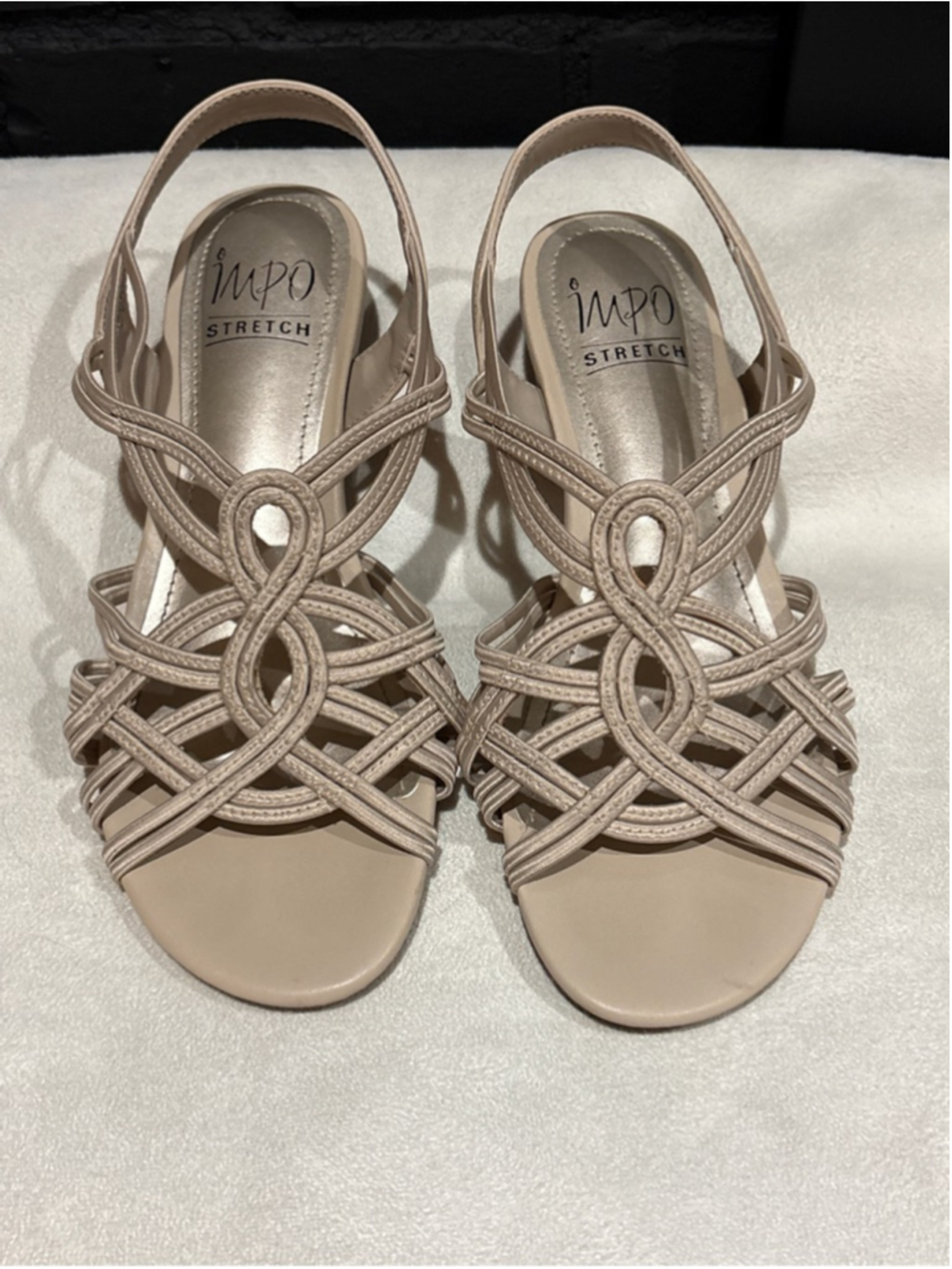 Women's Impo Beige Wedge Sandals Size 7